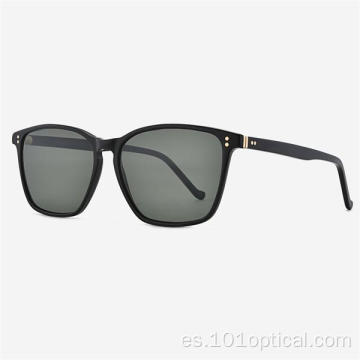 Gafas de sol cuadradas de acetato para hombre